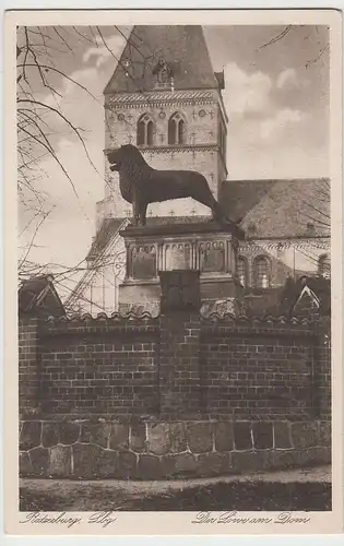 (63619) AK Ratzeburg, Lauenburg, der Löwe am Dom 1930