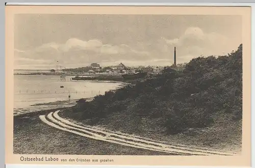 (61553) AK Ostseebad Laboe, Blick von den Gründen, vor 1945