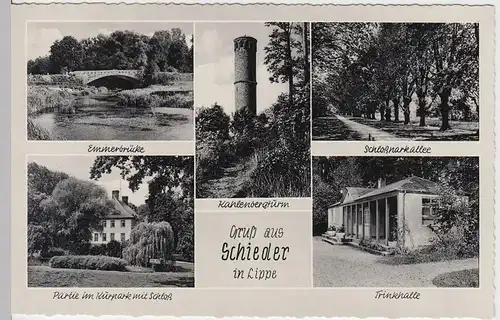 (59381) AK Schieder, Mehrbildkarte nach 1945