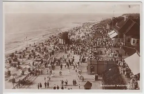 (56768) Foto AK Nordseebad Westerland auf Sylt, Strandpromenade, 1932