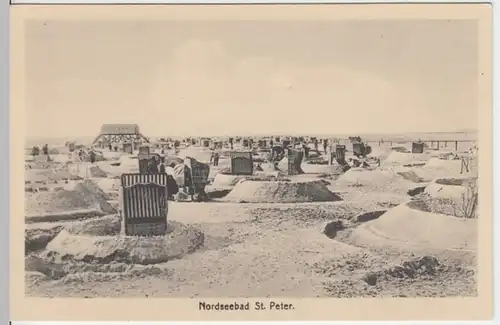 (5510) AK St. Peter, Nordseebad, Strand, vor 1945