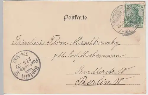 (47697) AK Gruß aus der Holsteinischen Schweiz, Hotel Villa am Holm 1902