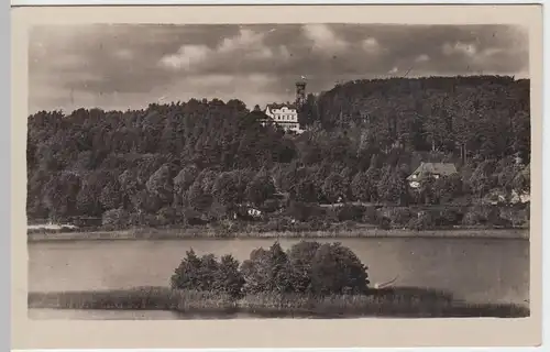 (46575) Foto AK Plön am See, Blick auf die Gaststätte Parnaß vor 1945