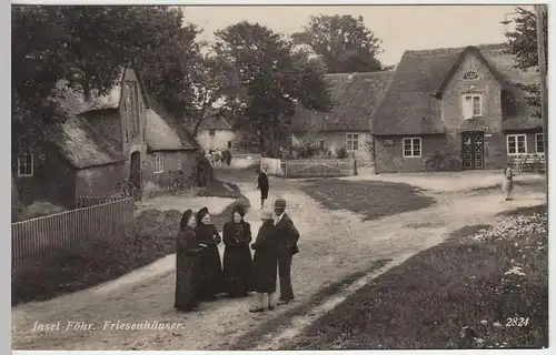 (42159) Foto AK Insel Föhr, Friesenhäuser 1920/30er