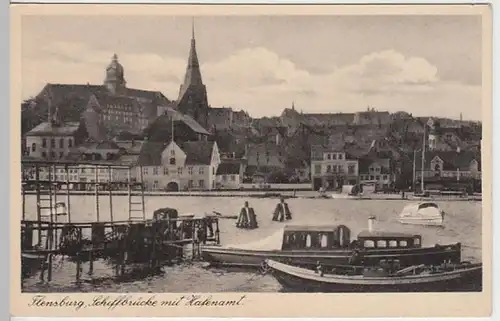 (23395) AK Flensburg, Schiffbrücke, Hafenamt