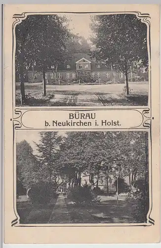 (115128) AK Bürau b. Neukirchen, 2 Ansichten 1913