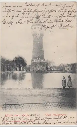 (114692) AK Heide (Holstein), Wasserturm 1905
