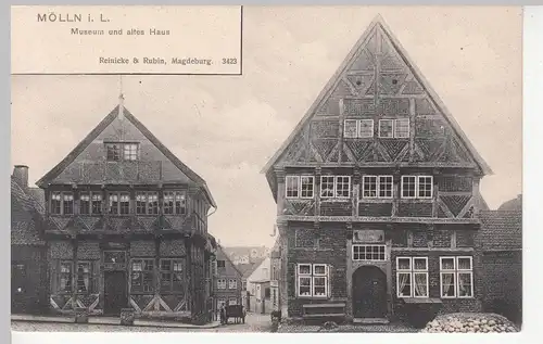 (113154) AK Mölln in Lauenburg, Eulenspiegel Museum, altes Haus, bis 1905