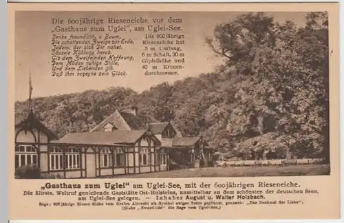(11305) AK Ugleisee, Gasthaus Zum Uglei 1910/20er