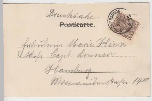 (110965) AK Gruss aus Schlamersdorf, Totale, 1900