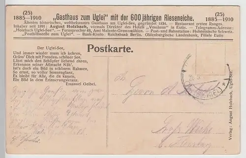 (110165) AK Ugleisee, Ukleisee, Sielbeck, Eutin 1910