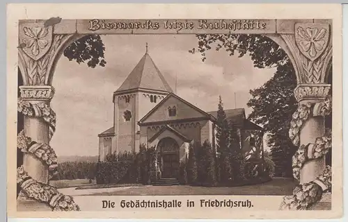 (109968) AK Friedrichsruh, Aumühle, Gedächtnishalle, Mausoleum, Bismarckkarte, F