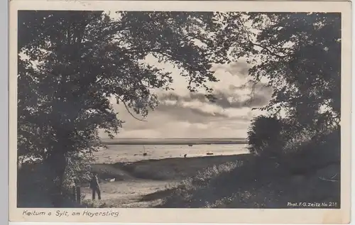 (109945) Foto AK Keitum, Sylt, am Hoyerstieg 1928