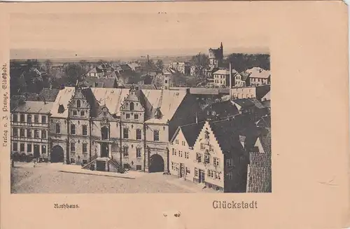 (109897) AK Glückstadt, Rathaus, Wasserturm, bis 1905