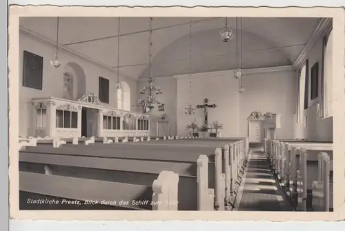 (109218) Foto AK Preetz, Stadtkirche, Inneres, Altar 1933-45