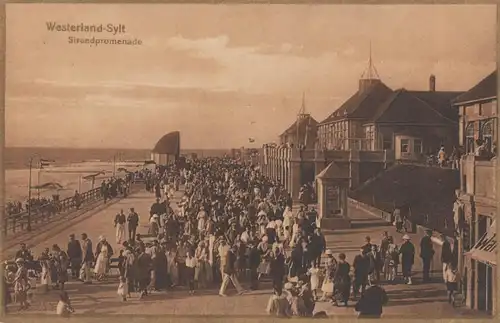 (108120) AK Westerland auf Sylt, Strandpromenade, 1926