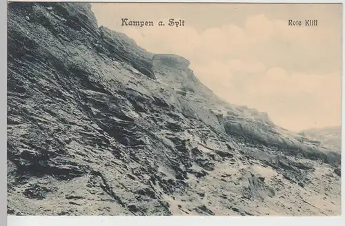 (107733) AK Kampen (Sylt), as rote Kliff, 1909