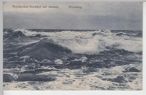 (107720) AK Norddorf auf Amrum, Brandung, um 1910