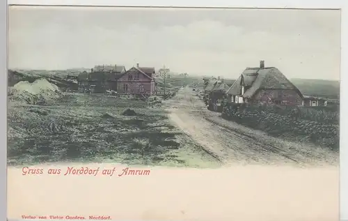 (106949) AK Gruß aus Norddorf auf Amrum, bis 1905