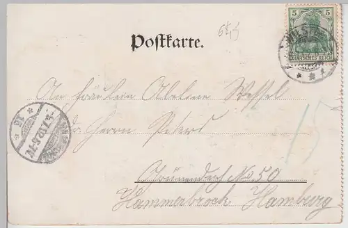 (104614) AK Gruss aus Neumünster, Kaiserliches Postamt, 1902