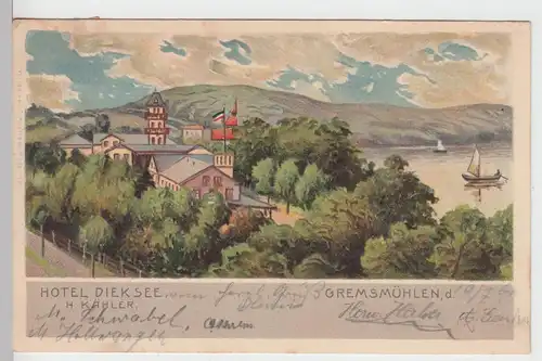 (104609) AK Gremsmühlen, Hotel Dieksee, 1899