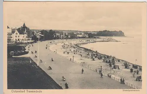 (104171) AK Ostseebad Travemünde, Strandpromenade, 1927
