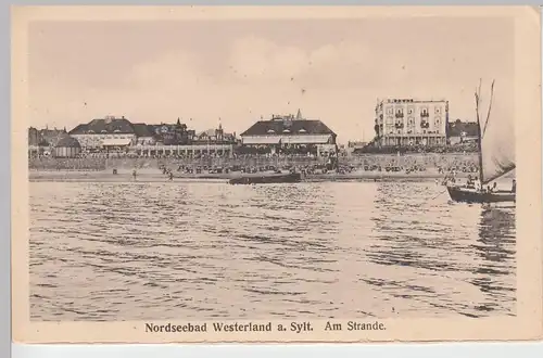 (104167) AK Westerland auf Sylt, Am Strande, aus Leporello, 1920/30er