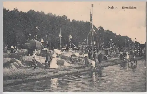 (100042) AK Ostseebad Laboe, Strandleben, vor 1945
