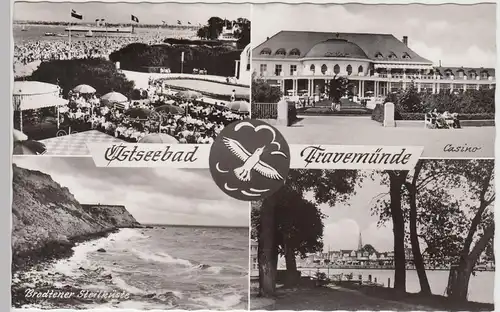 (100032) Foto AK Ostseebad Travemünde, Mehrbildkarte, nach 1945
