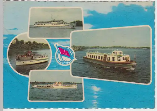 (93019) AK Weiße Flotte Stralsund, Mehrbildkarte 1960