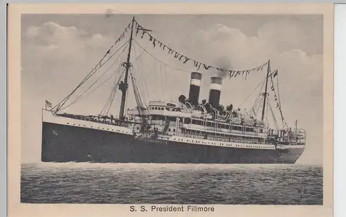 (90705) AK Passagier-Dampfer S.S. President Fillmore, vor 1945