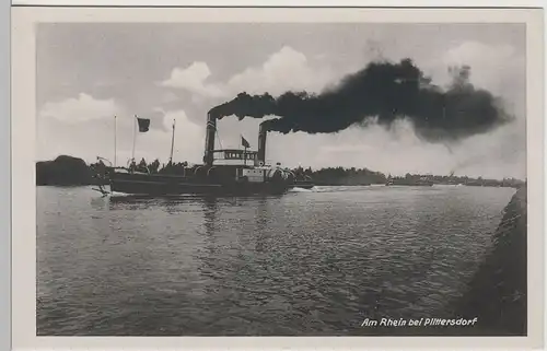 (71408) AK Schleppdampfer a.d. Rhein bei Plittersdorf