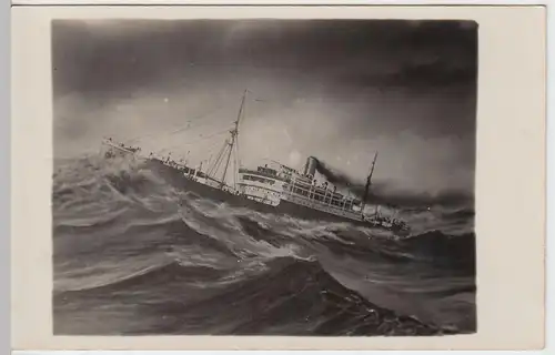 (57362) Foto AK Dampfer bei schwerer See