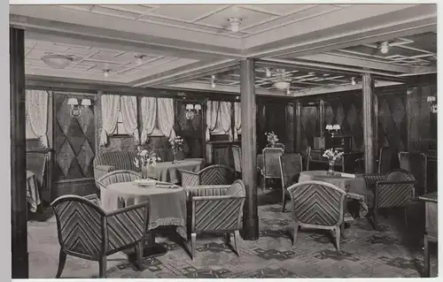 (50077) Foto AK Dampfer "Hamburg", Damenzimmer d. Touristenklasse, vor 1945