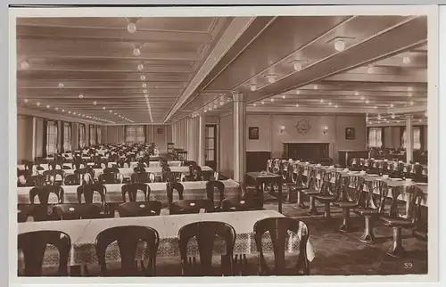(33240) Foto AK Schiff "M.S. Monte Olivia", Speisesaal, vor 1945
