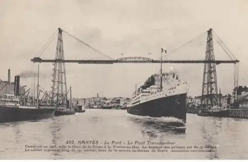 (1673) AK Schiffe, Nantes, Hafen, vor 1945