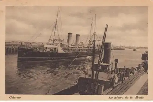 (1660) AK Schiffe, Dampfschiffe, Ostende 1923
