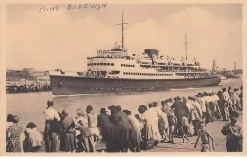 (1656) AK Schiffe, Dampfer >Prince Baudouin< in Ostende 1920er