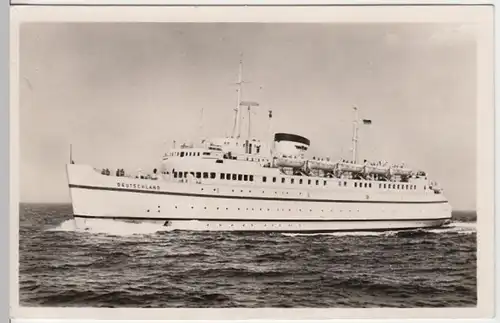 (12074) Foto AK Bundesbahn-Hochsee-Fährschiff "Deutschland" 1963