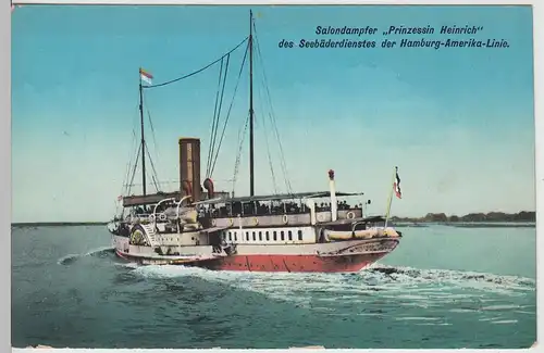 (113472) AK Salondampfer Prinzessin Heinrich, Raddampfer 1919