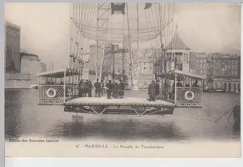 (110223) AK Marseille, La Nacelle du Transbordeur, Schwebefähre, 1910er