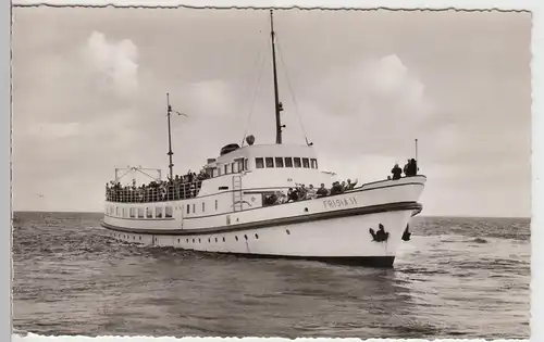 (105550) Foto AK Motorschiff "Frisia II" im Nordseebad Norderney, 1961
