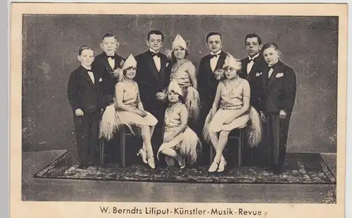 (114029) AK W. Berndts Liliput Künstler Musik Revue, vor 1945