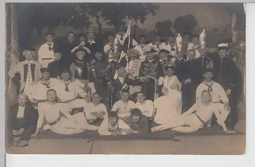 (112085) Foto AK Theater, Schauspieler, Matrosen,Sportler,Stempel Bückeburg 1912