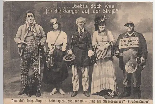 (110446) AK Sing- u. Schauspiel-Gesellschft "The fife Streetsongers" 1910er