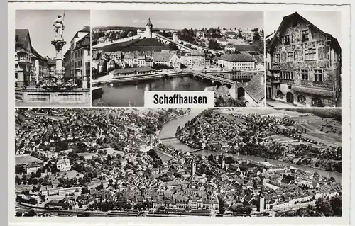 (53695) Foto AK Schaffhausen, Mehrbildkarte, nach 1945