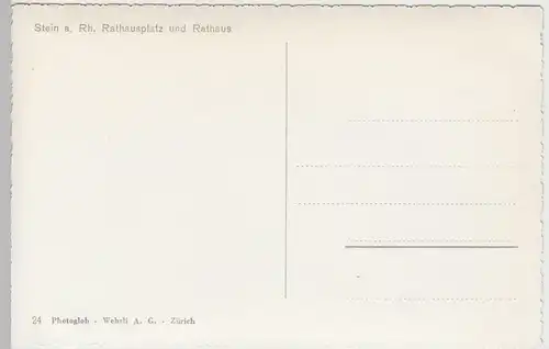 (53641) AK Stein am Rhein, Rathausplatz und Rathaus, nach 1945