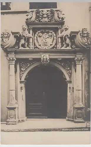 (24881) Foto AK Schaffhausen, Portal der Schmiedenzunft, um 1906