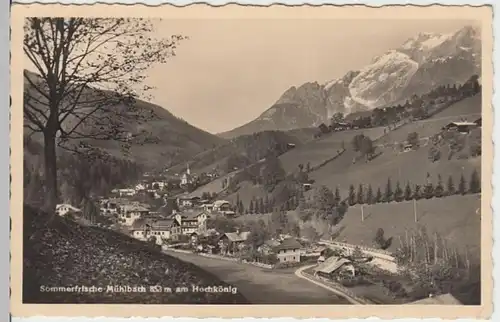 (6735) Foto AK Mühlbach am Hochkönig, Panorama 1941