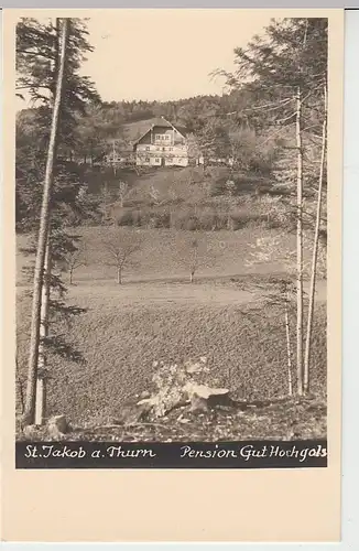 (38953) Foto AK St. Jakob a. Thurn, Pension Gut Hochgols vor 1945